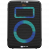 Boxa portabila Klipsch Vegas Black, 4400 mAh, 12 ore, Bluetooth 5.2, AUX, USB, microfon, Ultra Bass, Party Link, Efecte luminoase RGB, Aplicatie mobila, Negru