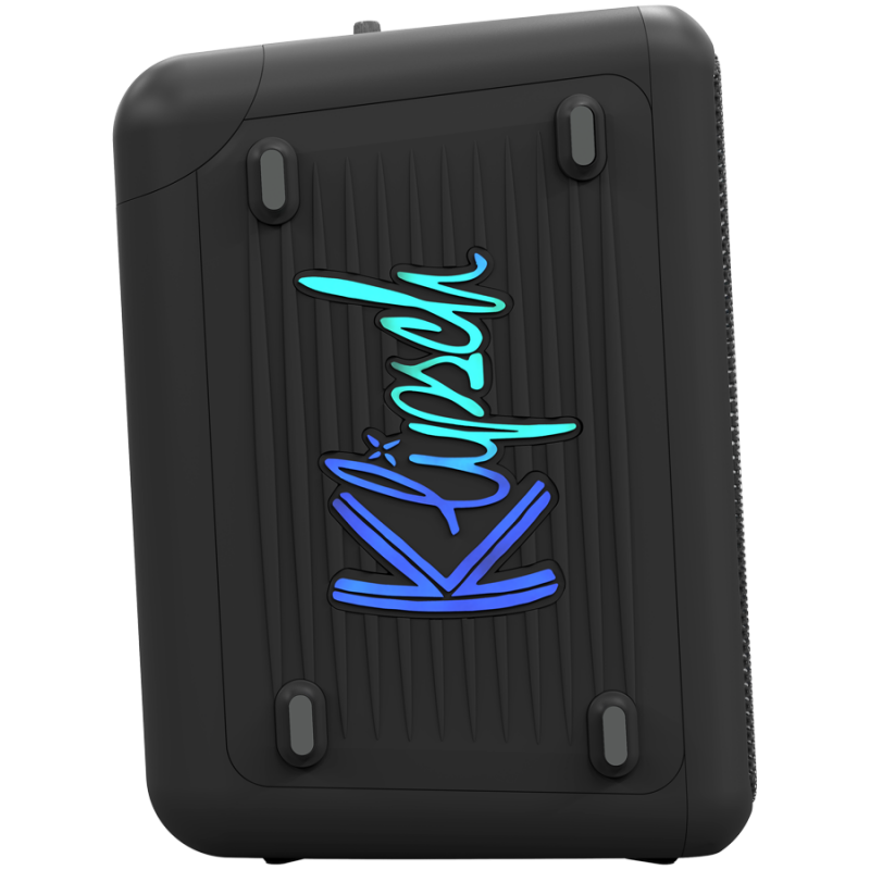 Boxa portabila Klipsch Vegas Black, 4400 mAh, 12 ore, Bluetooth 5.2, AUX, USB, microfon, Ultra Bass, Party Link, Efecte luminoase RGB, Aplicatie mobila, Negru