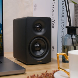 Difuzoare Edifier M60 BL, 66 W RMS, Bluetooth V5.3, Hi-Res & Hi-Res, DSP, USB-C, 3,5 AUX, ConneX, carcasă realizată manual, negru