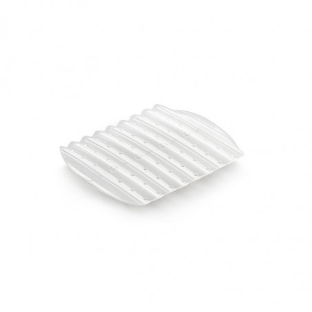 Vas gatire cu aburi pentru cuptorul cu microunde Lekue 1009026, 1,4 litri, 3-4 portii, Silicon platin, Rosu