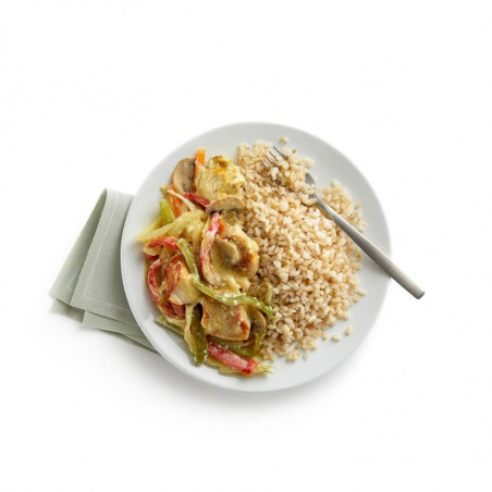 Vas de gatit orez si quinoa la cuptorul cu microunde Lekue 1009033, 1 L, până la 4 porții, 17,8 x 13 cm, -20/+100°C, Alb/Verde