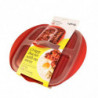 Vas de gatit bacon la cuptorul cu microunde Lekue 1009034, Pana la 6 slice, 25x28x6 cm, -2/+150 °C,Rosu