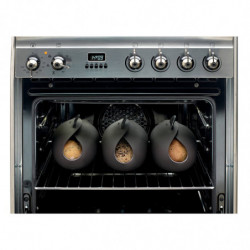 Vas pentru preparare si coacere paine Lekue 1009036, 24 x 20 x 9,5 cm, 300 ml, Silicon platinat, -60 +220 °C, Negru