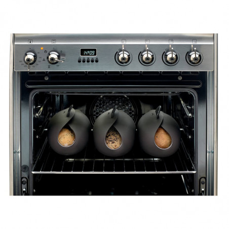 Vas pentru preparare si coacere paine Lekue 1009036, 24 x 20 x 9,5 cm, 300 ml, Silicon platinat, -60 +220 °C, Negru