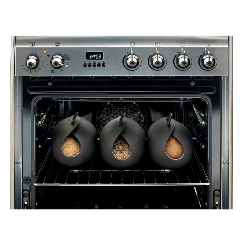 Vas preparare si coacere paine Lekue 1009037, 28 x 23 x 13 cm, 600 ml, Silicon platinat, -60 +220 °C, Negru