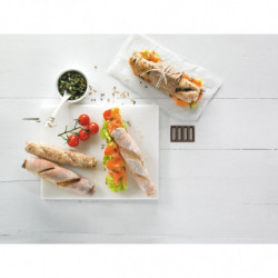 Tavă pentru baghete Lekue 1009039, 29x20x2 cm, 600 ml, 4 compartimente, silicon platinat, de la -60 la +220 °C, maro