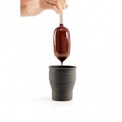 Set 4 forme pentru inghetata pe bat Lekue 1009044, 350 ml, -20°C / +100°C, Capace, Gri