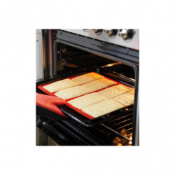 Set de 2 forme pentru vafe Lekue 1009047, 500 ml, -60 °C / +220 °C, silicon platinic, roșu