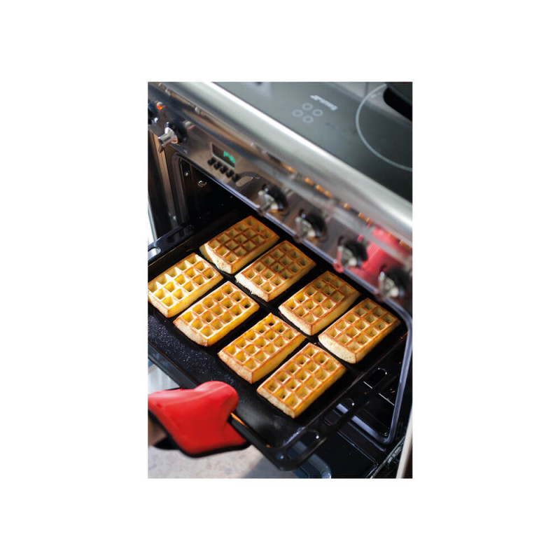 Set de 2 forme pentru vafe Lekue 1009047, 500 ml, -60 °C / +220 °C, silicon platinic, roșu