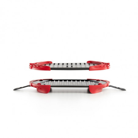 Tigaie pentru cuptorul cu microunde Lekue 1009082, 27x20,7,8x4,4 cm, silicon platină, oțel cu strat antiaderent, 0 până la +240 °C, roșu