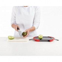 Tigaie pentru cuptorul cu microunde Lekue 1009082, 27x20,7,8x4,4 cm, silicon platină, oțel cu strat antiaderent, 0 până la +240 °C, roșu