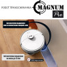 Aspirator robot Magnum PRO, 55 W, 10000 Pa, 0,3 l, 130 min, Wi-Fi, LDS, Notificari vocale, Statie automatа de apa si autocuratare, HEPA, Alb