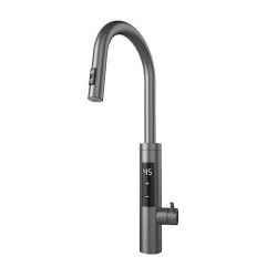 Robinet electric incalazire apa instant Elite EHD-1514PP, 3300 W, Montare pe blat, Putere reglabila, Rotatie 360°, Ecran tactil, IPX4, Argintiu