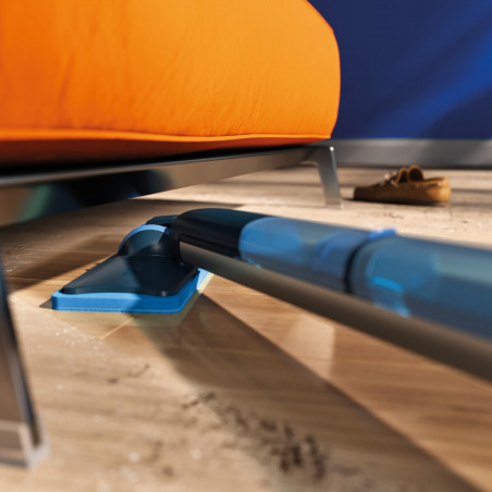 Mop electric Philips OneUp XV5113/01, 2 Ah, 70 min, 50 m², 281/178 ml, 2 moduri, cap rotativ la 360°, indicator LED, încărcare USB, albastru