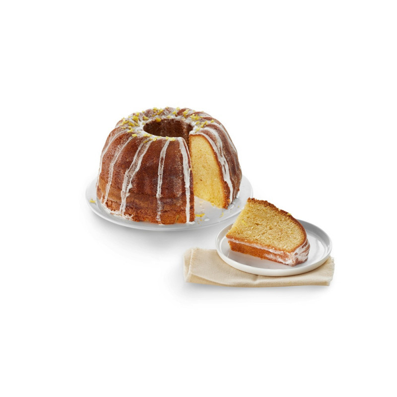 Forma de copt chec Lekue 1009476, Ø26,5 cm, Acoperire ceramica antiaderenta, Otel carbon, +4°C / +240°C, Negru/rosu