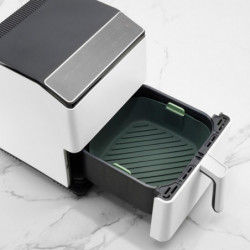 Cos pentru friteuza cu aer cald Lekue 1009495, 25x25 cm, -20°C / +220°C, Silicon, Fara BPA, Gri