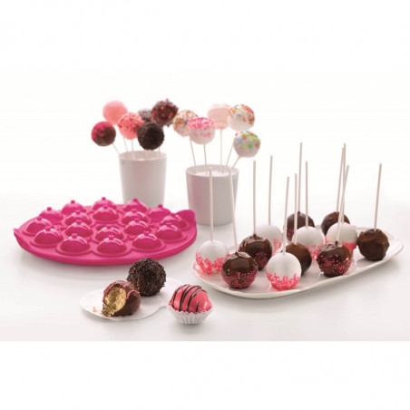 Tavă de copt Lekue 1010174, Ø25x4,3 cm, -60 până la +220 °C, silicon platinat, roz