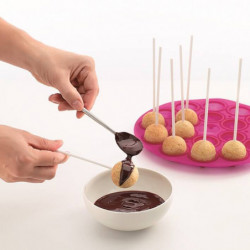 Tavă de copt Lekue 1010174, Ø25x4,3 cm, -60 până la +220 °C, silicon platinat, roz