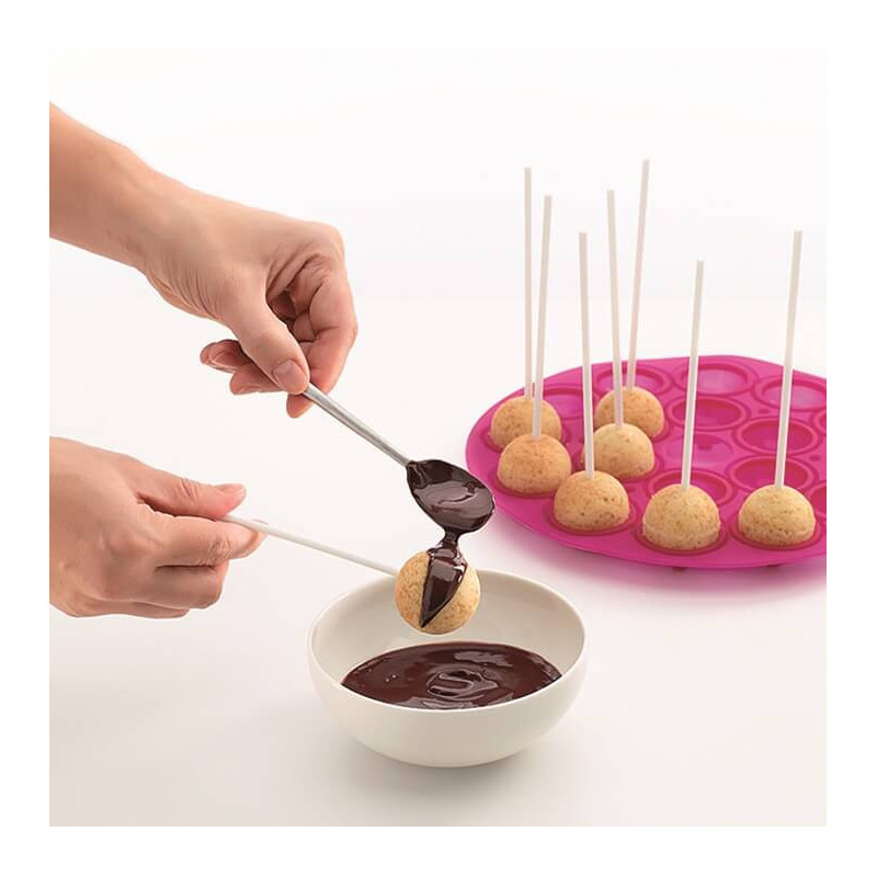 Tavă de copt Lekue 1010174, Ø25x4,3 cm, -60 până la +220 °C, silicon platinat, roz