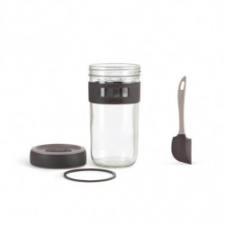 Set recipiente dospire paine Lekue 1010175, 3 piese, 9,3 x 9,3 x 17 cm, -20/+80 °C, Maro