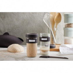 Set recipiente dospire paine Lekue 1010175, 3 piese, 9,3 x 9,3 x 17 cm, -20/+80 °C, Maro