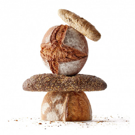 Set recipiente dospire paine Lekue 1010175, 3 piese, 9,3 x 9,3 x 17 cm, -20/+80 °C, Maro