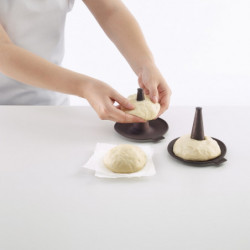 Set 6 forme pentru covrigi Lekue 1010176, 13,5 x 12,5 x 10,3 cm, Microperforate, -60°C/+220°C, Bronz