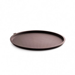 Tava pentru pizza Lekue 1010177, Ø36x1,8 cm, Perforata, Pliabila, -60°C/+220°C, Bronz