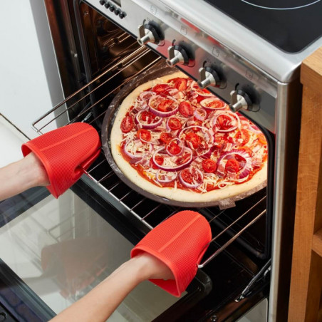 Tava pentru pizza Lekue 1010177, Ø36x1,8 cm, Perforata, Pliabila, -60°C/+220°C, Bronz