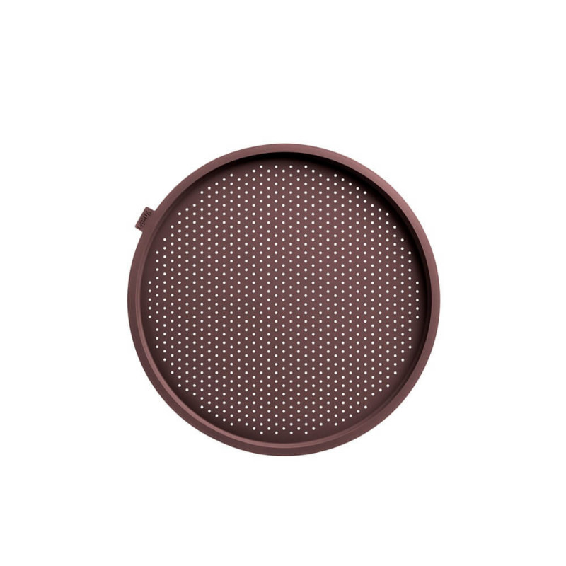 Tava pentru pizza Lekue 1010177, Ø36x1,8 cm, Perforata, Pliabila, -60°C/+220°C, Bronz