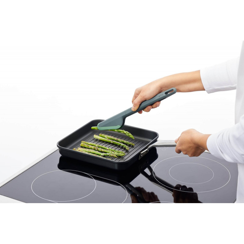 Clește de bucătărie Lekue 1010179, 28,2 cm, rezistent la zgârieturi, 4/220 °C, margine flexibilă, verde
