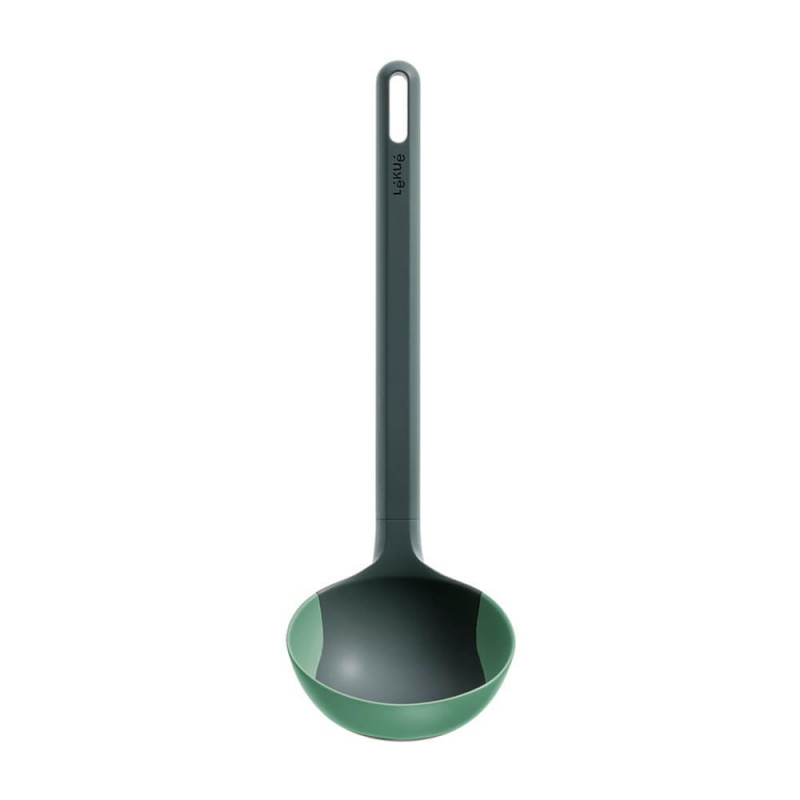 Lekue 1010180 polonic pentru supă, 29 cm, rezistent la zgârieturi, cap flexibil, 4/220 °C, verde