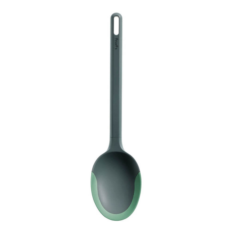 Lingura pentru gatit/servit Lekue, 1010181, 29 cm, Rezistenta la zgarieturi, 4°C/220°C, Verde