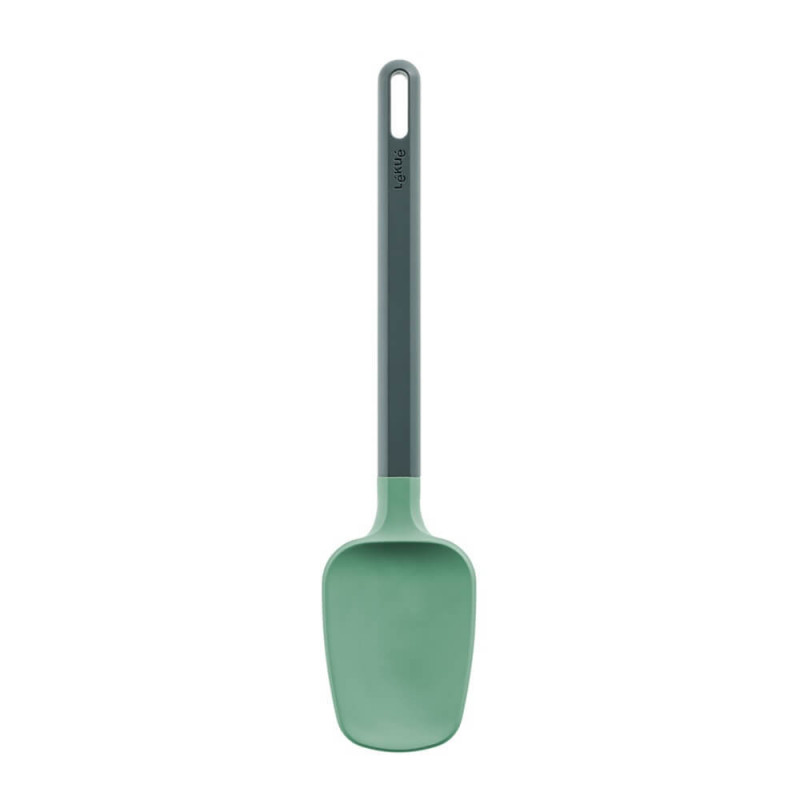 Lekue 1010184 spatulă de amestecat, 29 cm, 4/220 °C, cap flexibil, silicon/plastic, verde