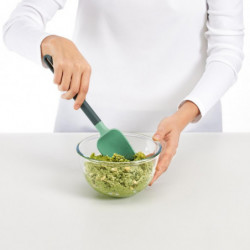 Lekue 1010184 spatulă de amestecat, 29 cm, 4/220 °C, cap flexibil, silicon/plastic, verde