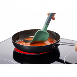 Lekue 1010184 spatulă de amestecat, 29 cm, 4/220 °C, cap flexibil, silicon/plastic, verde