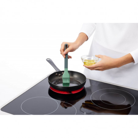 Pensulă de uns Lekue 1010185, 21 x 1,8 x 4 cm, de la +4 la +220 °C, rezistentă la zgârieturi, rășină poliesterică, verde