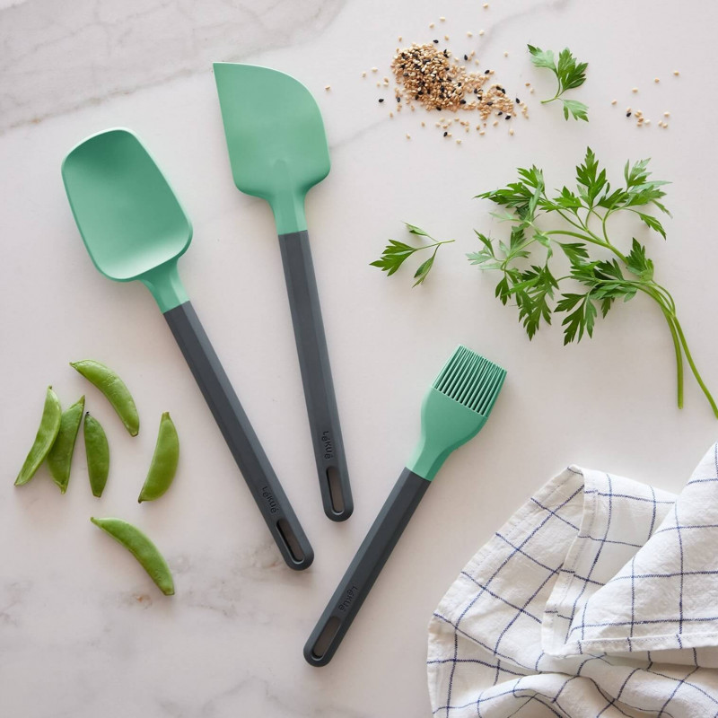 Lekue 1010186 spatulă, 28,5 cm, rezistentă la zgârieturi, 4/220 °C, margine flexibilă, verde