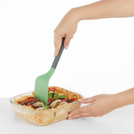 Lekue 1010189 Spatulă rotativă, 32,8 cm, rezistentă la zgârieturi, verde