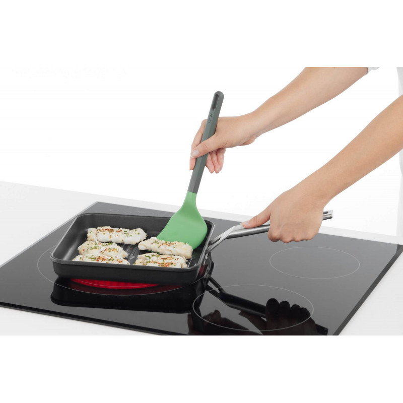 Lekue 1010189 Spatulă rotativă, 32,8 cm, rezistentă la zgârieturi, verde