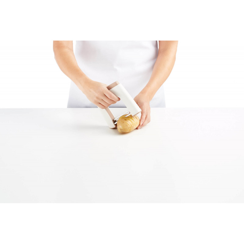 Feliator manual legume Lekue 1010191, Lame din otel inoxidabil, Bej