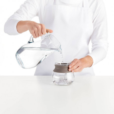 Infuzor pentru ceai Lekue 1010194, 500 ml, -20°C/+100°C, Sticla si silicon, Maro