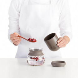 Infuzor pentru ceai Lekue 1010194, 500 ml, -20°C/+100°C, Sticla si silicon, Maro