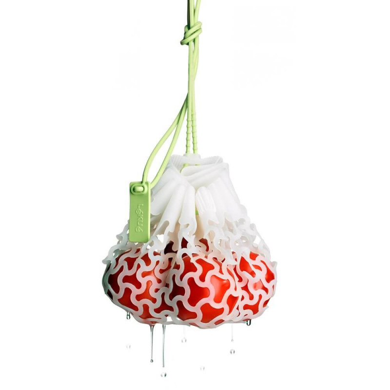 Plasa pentru fiert legume si paste Lekue 1010196, 31 cm, -60°C/+220°C, Alb/Verde