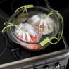 Plasa pentru fiert legume si paste Lekue 1010196, 31 cm, -60°C/+220°C, Alb/Verde