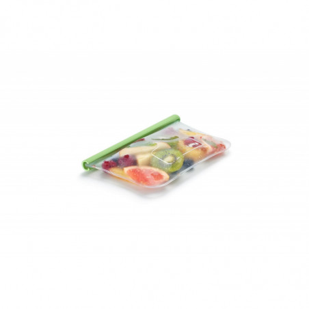 Punga depozitare si congelare Lekue 1010205, 21,5 x 13,5 cm, 500 ml, Silicon platinat, -20°C/+80°C, Verde