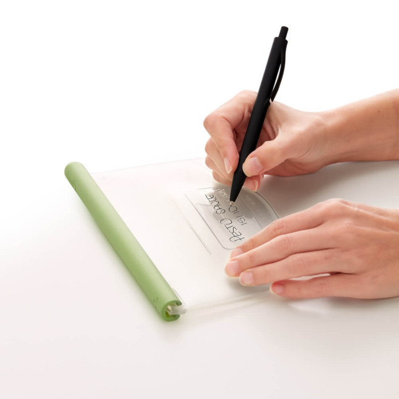 Lekue 1010209 pungă de depozitare și congelare pentru lichide și alimente, 1 litru, silicon, rezistentă la scurgeri, zonă de etichetare, multifuncțională, -60/+220 °C, verde