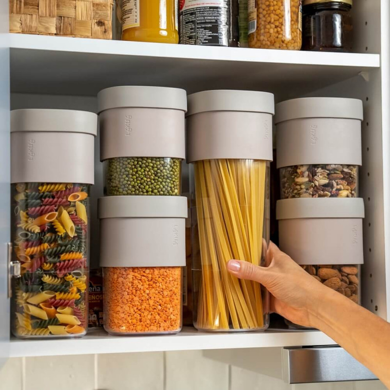 Recipient depozitare cu atasament suplimentar Lekue Green 1010219, 1,35-1,6 l, Polipropilena, -15/+80 °C, Verde Pal