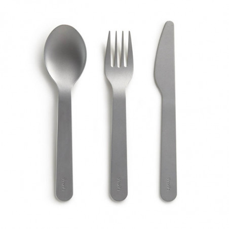 Set tacamuri Lekue On The Go 1010231, 3 piese, -20°C / +100°C, Otel inoxidabil, Negru