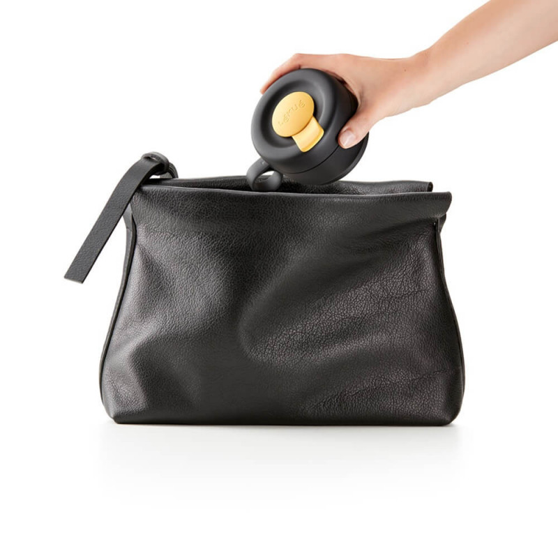 Cana pliabila Lekue On The Go 1010232, 350 ml, -20/+100 °C, Inchidere ermetica si etansa, Gri